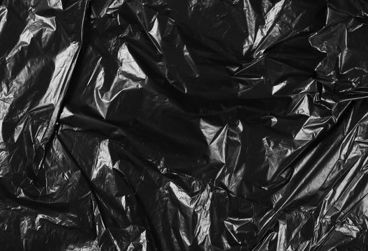 Black plastic bag texture and background