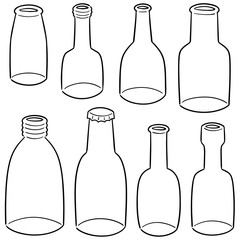 vector set of bottle