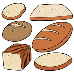 vector set of bread