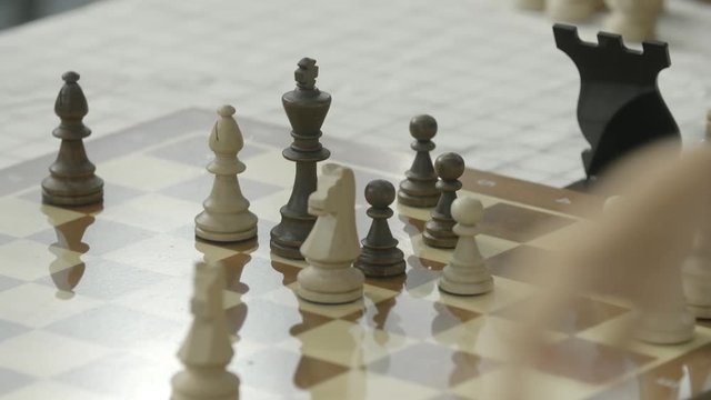 Playing chess at championship