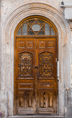 Old wooden door in Tel Aviv, Israel
