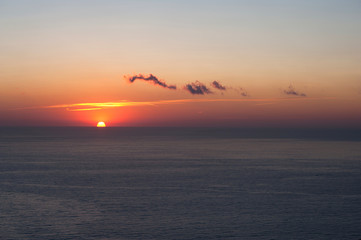 Sunset view from Tramonti village, Cinque Terre