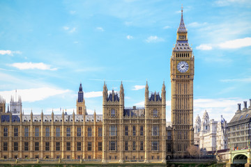 Obraz na płótnie Canvas Big Ben and Houses of Parliament in London, UK