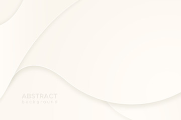 Vector abstract light beige background in the paper cut style for design of a cover of  business brochures, flyers, leaflets. Modern realistic template with carving of paper waves for posters.