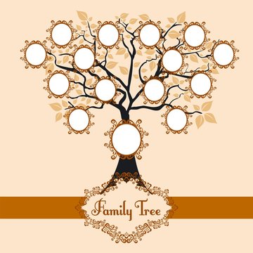 Vector illustration family tree