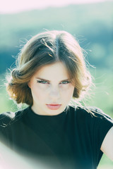 Makeup concept. Woman with makeup. Makeup model with beautiful face. Makeup inspired by you