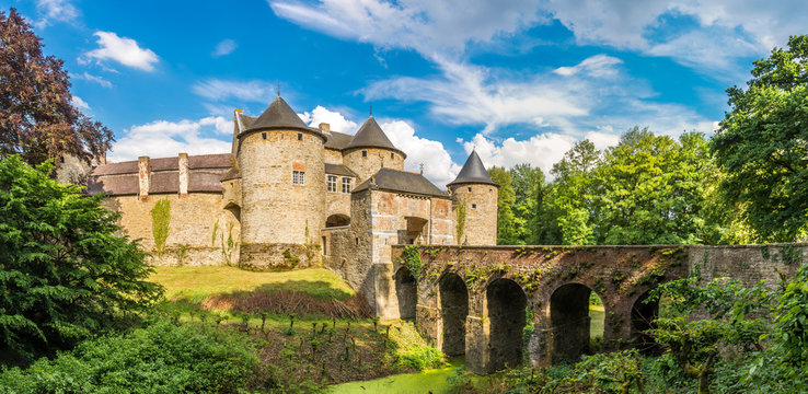 Panoramic view at the Castle of Corroy le Chateau in the province of Namur - Belgium