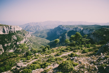 Landscapes of the set of mountains of Spain, in Catalonia.