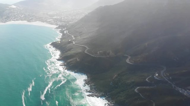 Road along a mountain in South Africa