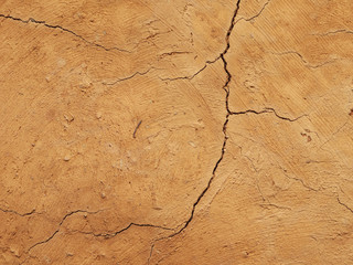 brown clay wall with crack texture