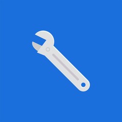 wrench icon, flat design vector