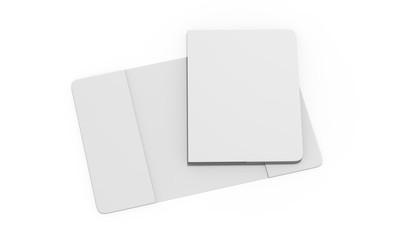 Passport Cover Mock Up On Isolated White Background, 3D Illustration