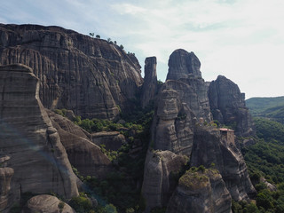 The Meteora is a rock formation in central Greece hosting one of the largest and most precipitously built complexes of Eastern Orthodox monasteries. It is included on the UNESCO World Heritage List.