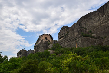 The Meteora is a rock formation in central Greece hosting one of the largest and most precipitously built complexes of Eastern Orthodox monasteries. It is included on the UNESCO World Heritage List.