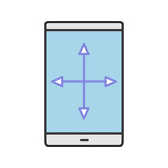 Smartphone display resize color icon