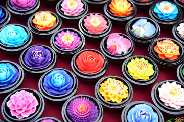 aroma flower soaps Handmade Colorful lotus.