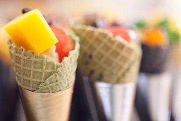 vegetables cones