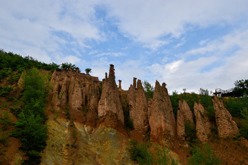 Đavolja varoš (meaning "Devil's Town") is a peculiar rock formation of 202 exotic formations described as earth pyramids or "towers", located in south Serbia on the Radan Mountain. 