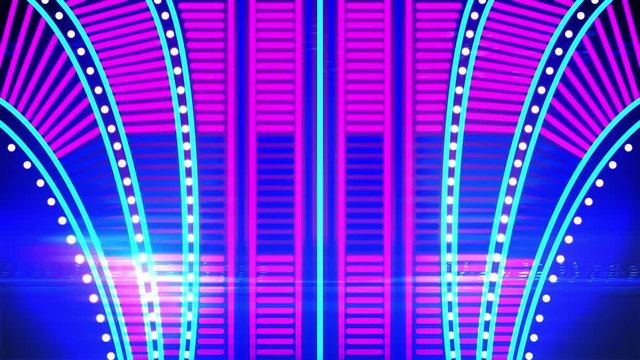 An abstract flashing casino lights animated background.  	