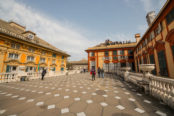 Palazzo Brignole-Sale bekannt als Palazzo Rosso, das System der Palazzi dei Rolli, Genua, Ligurien, Italien