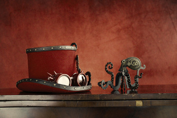 Steampunk  octopus ama il cilindro