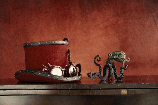 Steampunk  octopus ama il cilindro