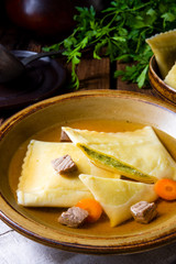 Delicious Swabian original! Maultaschen with traditional filling