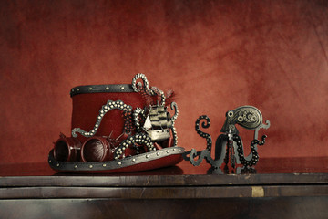Steampunk  octopus ama il cilindro
