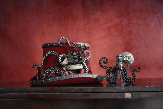 Steampunk  octopus ama il cilindro