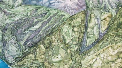 abstract pattern on silk nodosa batik