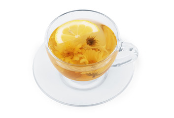 Cup of tea isolated on white