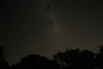 Naklejka premium Astrophotography showing the night sky with constellations from rural Australia