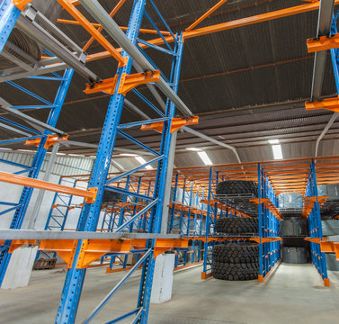 warehouse shelves