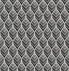 Geometric leaves vector seamless pattern. Abstract vector texture. Leaf background.