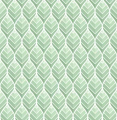 Printed kitchen splashbacks Geometric leaves Geometric green leaves vector seamless pattern. Abstract vector texture. Leaf background.