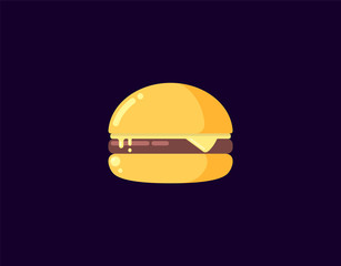 Simple Burger. Vector icon