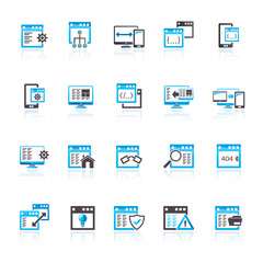 Application programming software icons - vector icon set