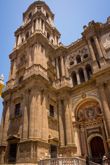 Fototapeta na wymiar Spain, Malaga, Catedral of Málaga LOW ANGLE VIEW OF A BUILDING