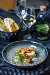 Au gratin with chanterelle