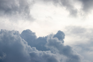 Rain clouds are covering the sun.