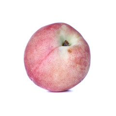 Ripe tasty peach fruit isolated on white background