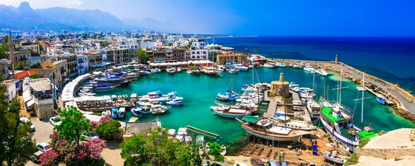 Washable wall murals Cyprus travel in Cyprus - turkish part Kyrenia. View of old port