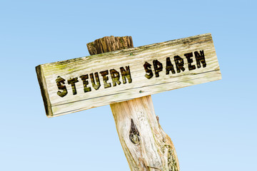 Schild 329 - Steuern sparen
