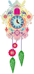 decorative colorful cuckoo clock