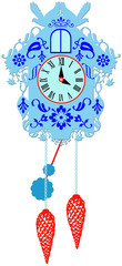 decorative blue cuckoo clock