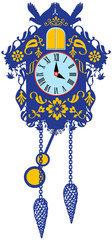decorative blue cuckoo clock