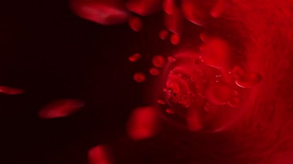 medically accurate 3d animation of blood rushing through an artery