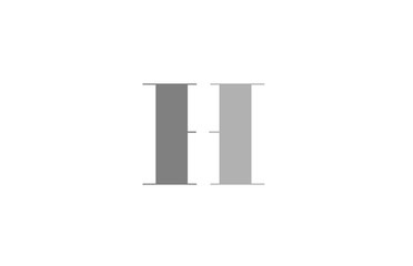 grey alphabet letter h logo company icon design
