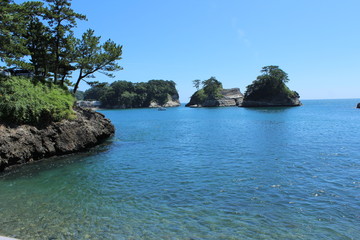 Naklejka premium 堂ヶ島の美しい海