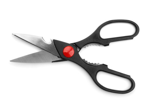 Top view of multipurpose kitchen scissors